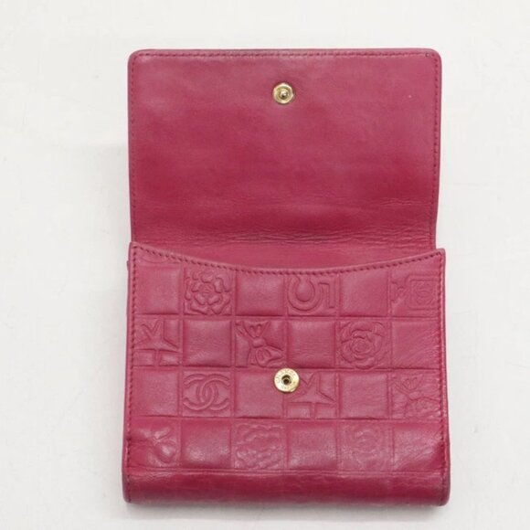 Chanel Coco Mark Icon Bi-Fold Wallet Leather - Pink *READ* - Picture 15 of 16